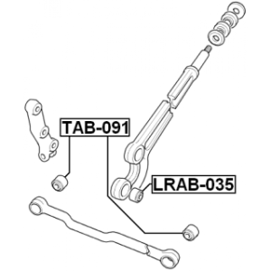 Mounting Control Trailing Arm - FEBEST LRAB035