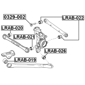 Mounting Control Trailing Arm - FEBEST LRAB022