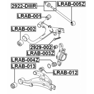 Mounting Control Trailing Arm - FEBEST LRAB013