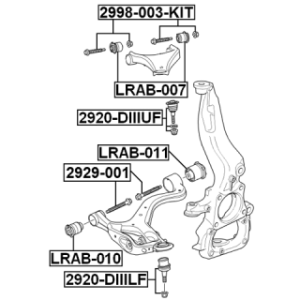 Mounting Control Trailing Arm - FEBEST LRAB010