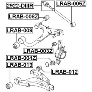 Mounting Control Trailing Arm - FEBEST LRAB009