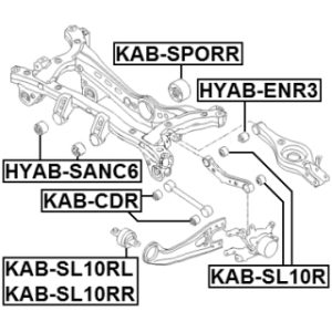 Mounting Control Trailing Arm - FEBEST KABSL10RL