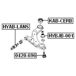 Mounting Control Trailing Arm - FEBEST KABCERB