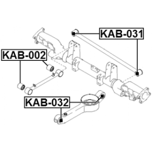 Mounting Control Trailing Arm - FEBEST KAB031