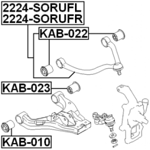 Mounting Control Trailing Arm - FEBEST KAB023