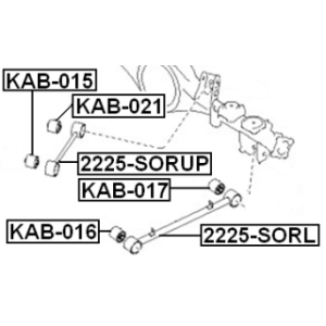 Mounting Control Trailing Arm - FEBEST KAB021