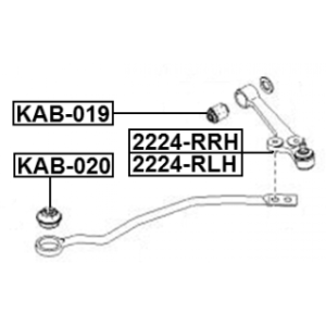 Mounting Control Trailing Arm - FEBEST KAB019