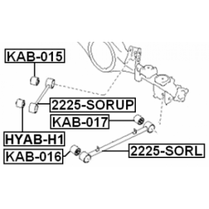 Mounting Control Trailing Arm - FEBEST KAB017