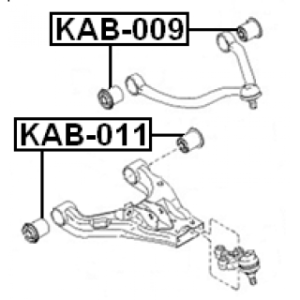 Mounting Control Trailing Arm - FEBEST KAB011