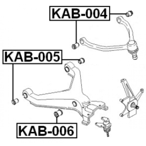 Mounting Control Trailing Arm - FEBEST KAB004
