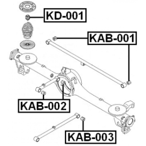 Mounting Control Trailing Arm - FEBEST KAB002