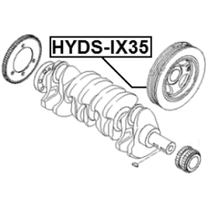 Belt Pulley Crankshaft - FEBEST HYDSIX35