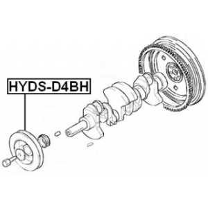 Belt Pulley Crankshaft - FEBEST HYDSD4BH