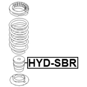 Rubber Buffer Suspension - FEBEST HYDSBR