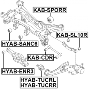 Mounting Control Trailing Arm - FEBEST HYABTUCRR