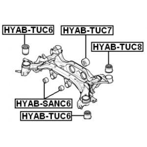 Bushing Axle Beam - FEBEST HYABTUC6