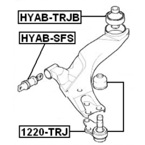 Mounting Control Trailing Arm - FEBEST HYABTRJB