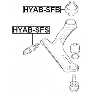Mounting Control Trailing Arm - FEBEST HYABSFS