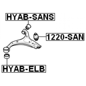Mounting Control Trailing Arm - FEBEST HYABSANS