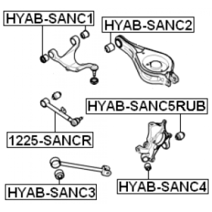 Mounting Control Trailing Arm - FEBEST HYABSANC5RUB