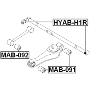Mounting Control Trailing Arm - FEBEST HYABH1R