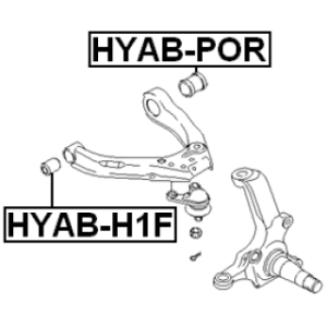 Mounting Control Trailing Arm - FEBEST HYABH1F
