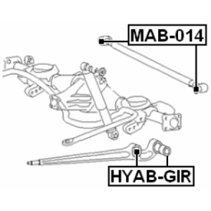 Mounting Control Trailing Arm - FEBEST HYABGIR