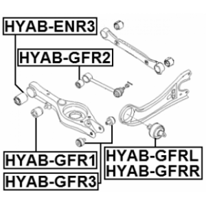 Mounting Control Trailing Arm - FEBEST HYABGFRR