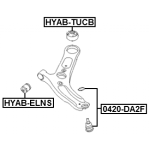Mounting Control Trailing Arm - FEBEST HYABELNS