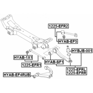 Mounting Control Trailing Arm - FEBEST HYABEF4RUB