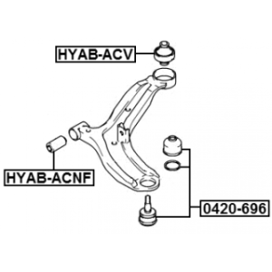Mounting Control Trailing Arm - FEBEST HYABACV