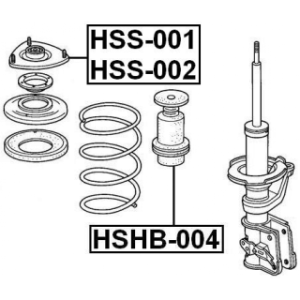 Suspension Strut Support Mount - FEBEST HSS002