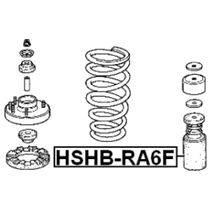 Protective Cap Bellow Shock Absorber - FEBEST HSHBRA6F