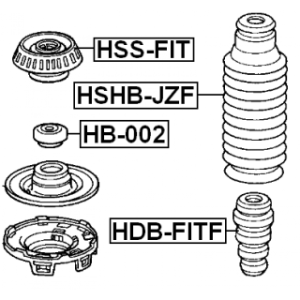 Protective Cap Bellow Shock Absorber - FEBEST HSHBJZF