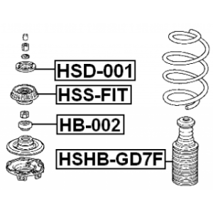 Protective Cap Bellow Shock Absorber - FEBEST HSHBGD7F