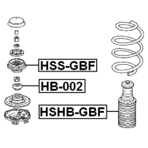 Protective Cap Bellow Shock Absorber - FEBEST HSHBGBF