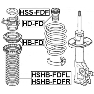 Protective Cap Bellow Shock Absorber - FEBEST HSHBFDFR