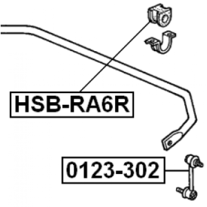 Mounting Stabiliser Bar - FEBEST HSBRA6R
