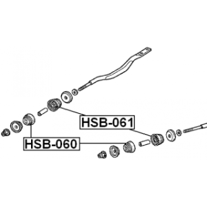 Mounting Control Trailing Arm - FEBEST HSB060
