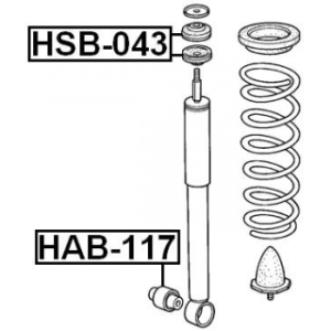 Spacer Bush Shock Absorber - FEBEST HSB043