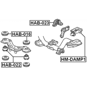 Mounting Differential - FEBEST HMDAMP1