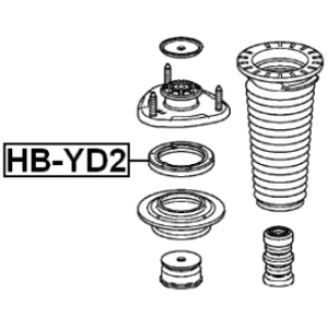 Rolling Bearing Suspension Strut Support Mount - FEBEST HBYD2