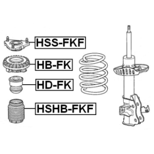 Rolling Bearing Suspension Strut Support Mount - FEBEST HBFK