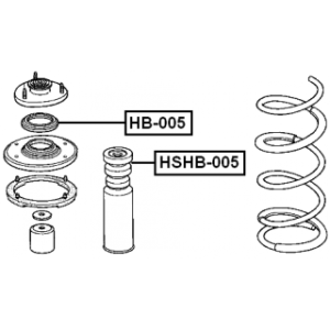 Rolling Bearing Suspension Strut Support Mount - FEBEST HB005