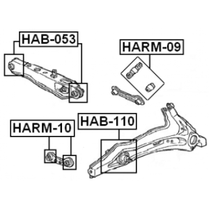 Mounting Control Trailing Arm - FEBEST HARM10