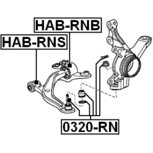 Mounting Control Trailing Arm - FEBEST HABRNS