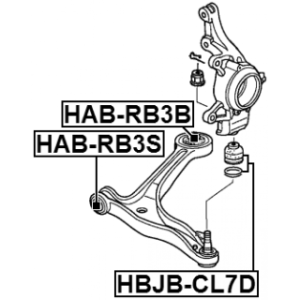 Mounting Control Trailing Arm - FEBEST HABRB3S