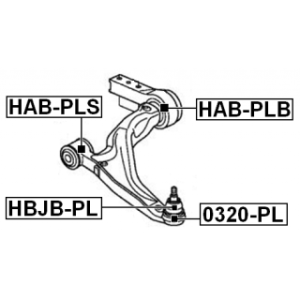 Mounting Control Trailing Arm - FEBEST HABPLB