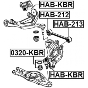 Mounting Control Trailing Arm - FEBEST HABKBR