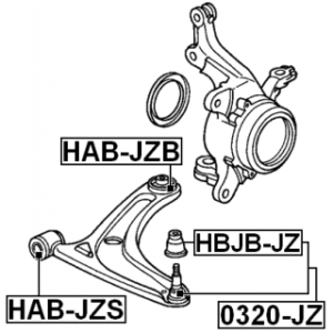 Mounting Control Trailing Arm - FEBEST HABJZB